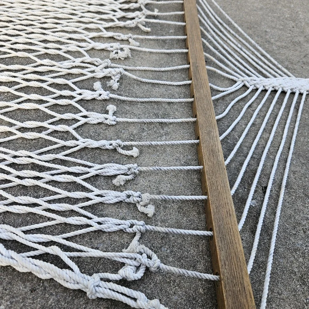 Genuine‎ Hatteras Large 6 Ft Dura Cord Rope Hammock Beige
